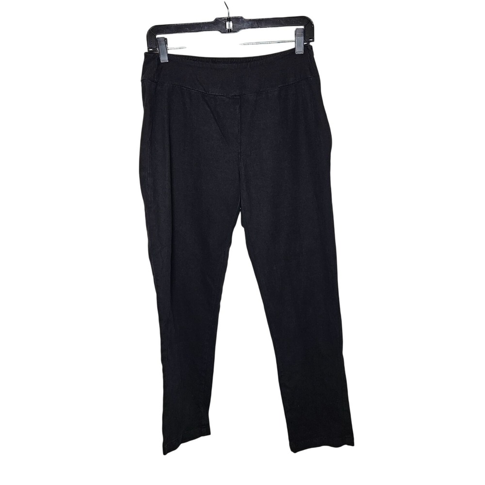 Cut Loose Womens Black‎ Stretch Ankle Pants S Side Zip Minimalist Basic Neutral